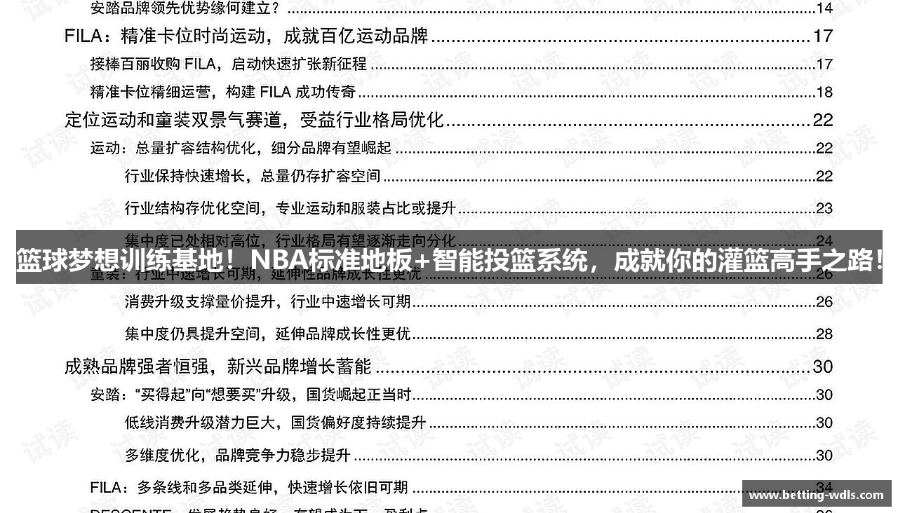 篮球梦想训练基地！NBA标准地板+智能投篮系统，成就你的灌篮高手之路！
